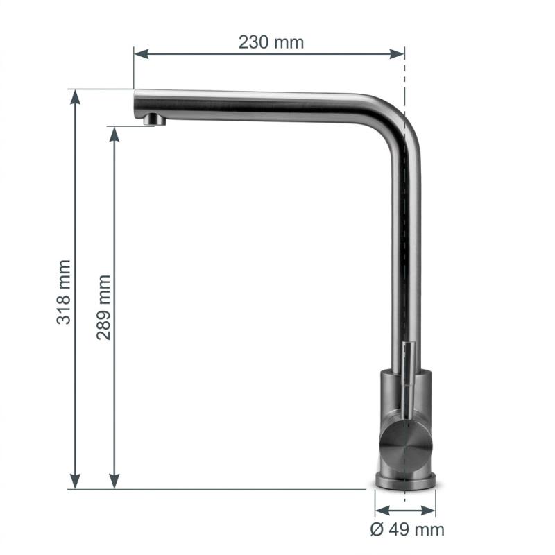 Pure.Sink Elite Steel Spark keukenkraan RVS PS8040-02